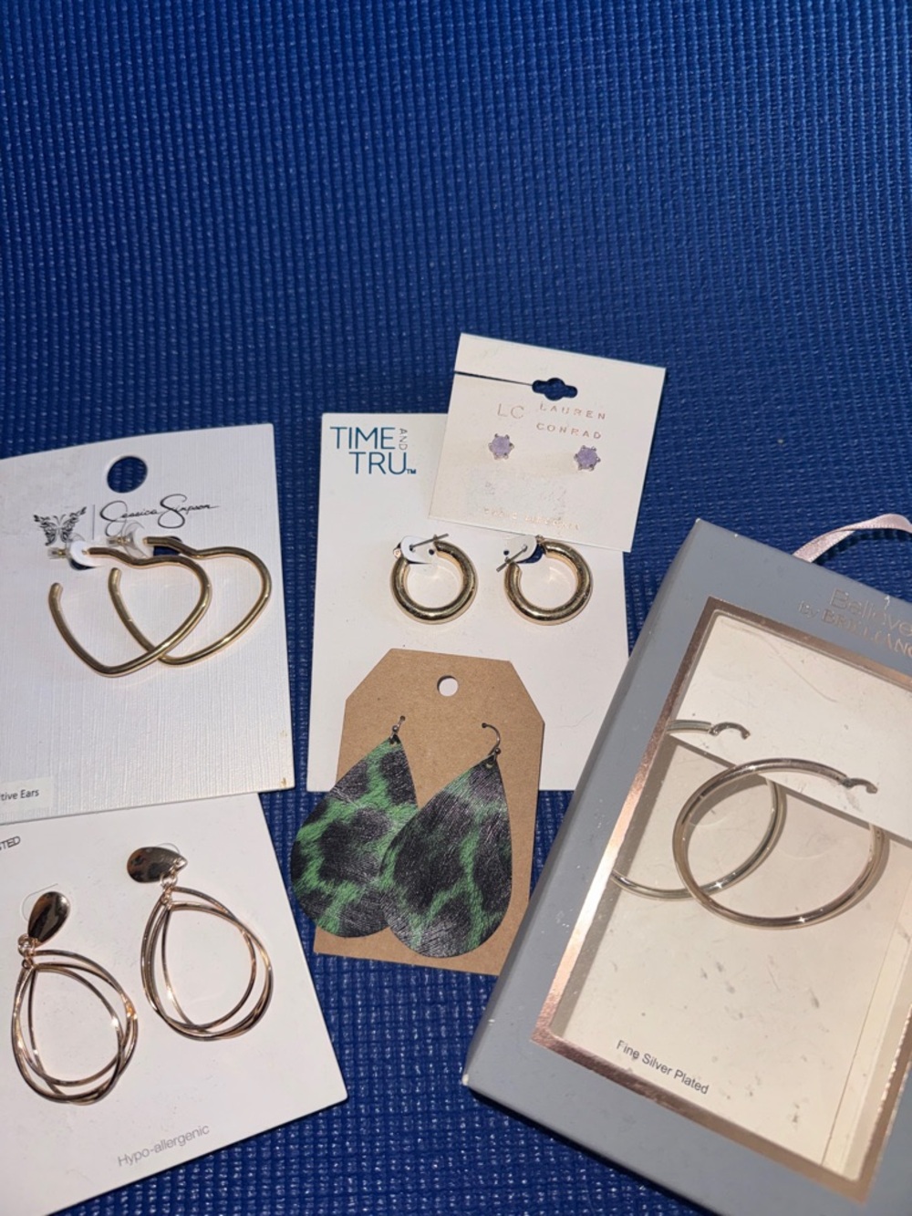 6 Pair Earrings Lot – New Without Tags, LC Lauren Conrad, Hoops & Statement